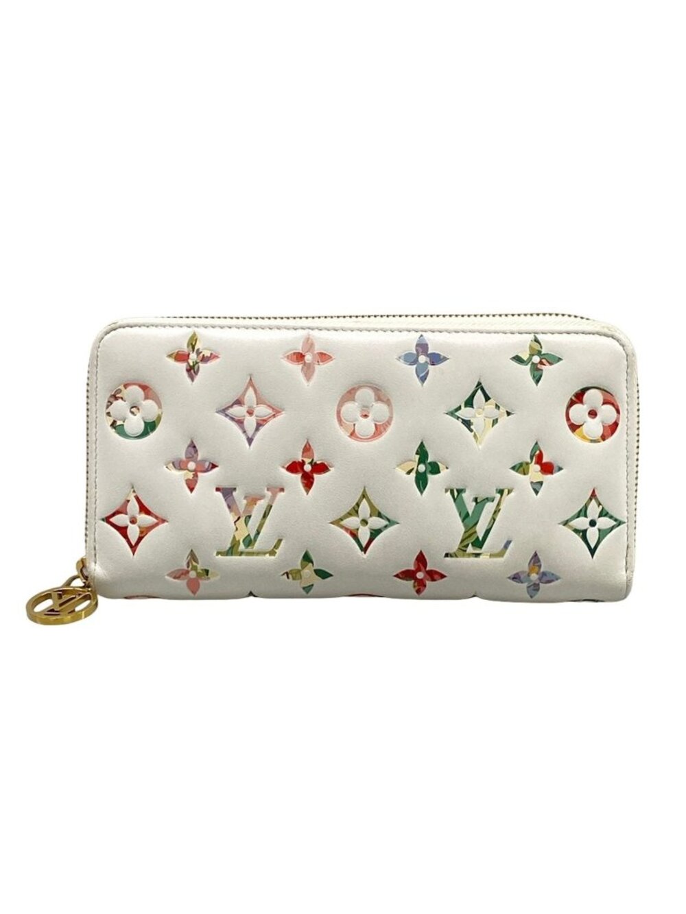 Louis Vuitton Wallet Cousin Zippy Blanc Leather